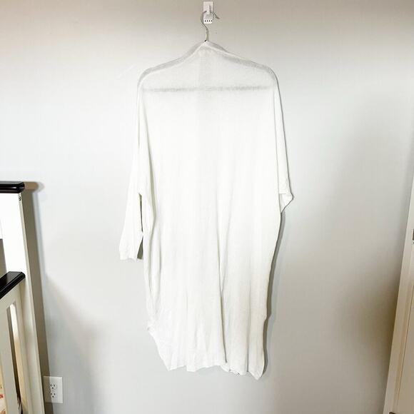 MILIO MILANO MODAL CARDIGAN ivory open duster cardigan sweater large - Picture 12 of 12